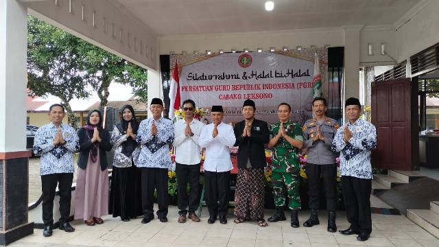 Camat Leksono menghadiri Halal Bihalal PGRI cabang Leksono 2026